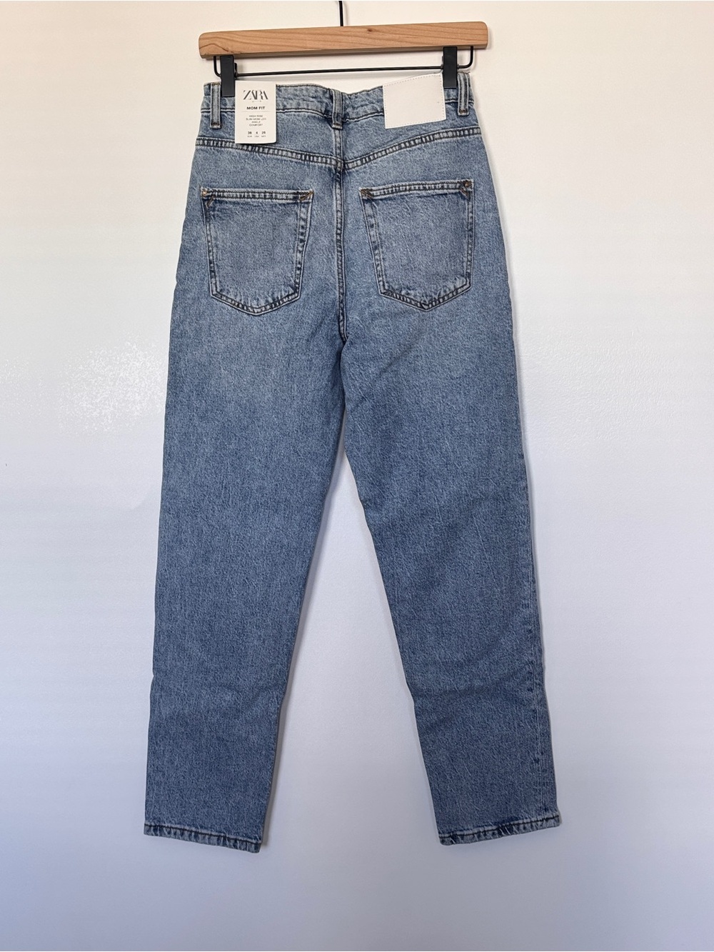 ZARA NEW WOMAN SS23 LIGHT-BLUE Z1975 MOM FIT HIGH-WAIST JEANS 7223/023/163/15 - Picture 4 of 8